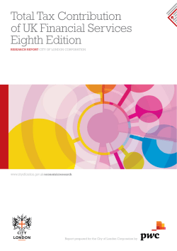 Total tax contribution of UK financial services eighth edition