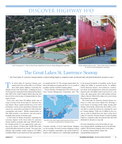 DISCOVER HIGHWAY H2O The Great Lakes St. Lawrence Seaway