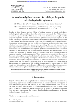 A semi-analytical model for oblique impacts of elastoplastic spheres