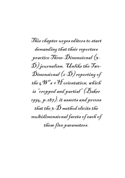 This chapter urges editors to start demanding that their reporters