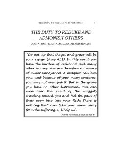 the duty to rebuke and admonish others