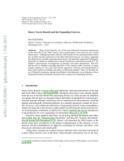 Henry Norris Russell and the Expanding Universe