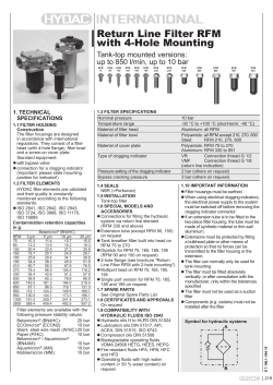 Return Line Filter RFM with 4-Hole Mounting