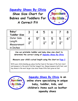 Printable Squeaky Shoe Size Chart