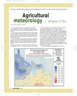 Agricultural meteorology