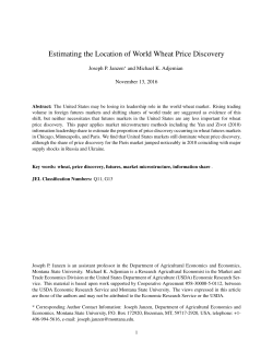 Estimating the Location of World Wheat Price Discovery