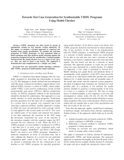 Towards Test Case Generation for Synthesizable VHDL Programs