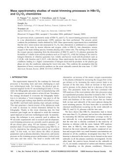 Mass spectrometry studies of resist trimming processes in HBrO2