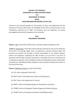 Rules Implementing Republic Act No. 6971