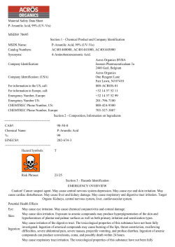 (UV-Vis) MSDS# 70695 Section 1