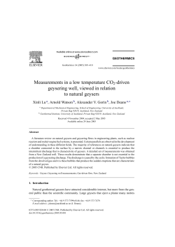 Measurements in a low temperature CO2