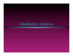 Qualitative Analysis