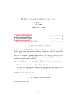 Multiply quantified sentences and scope