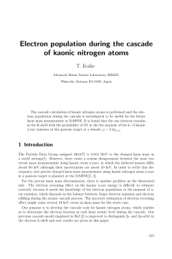 Electron population during the cascade of kaonic nitrogen atoms