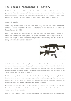 The Second Amendment`s History