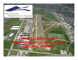 STANDARDIZED FLIGHT OPERATIONS AT SOUTH VALLEY