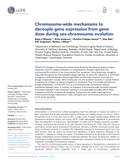 Chromosome-wide mechanisms to decouple gene