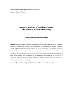 Dynamic Analysis of the Masonry Arch The Effect of