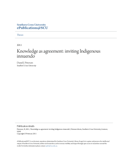 Knowledge as agreement: inviting Indigenous innuendo