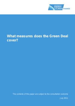 What measures does the Green Deal cover? - HI