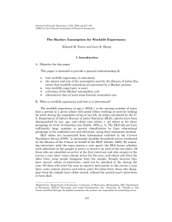 The Markov Assumption for Worklife Expectancy