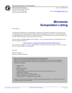 Minnesota Dumpstation Listing