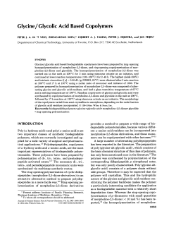 Glycine/Glycolic acid based copolymers