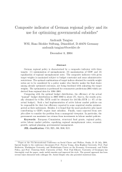 An Econometric Decision Model for Equalizing Regional