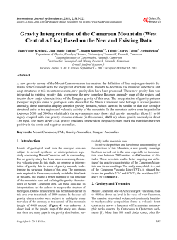 Gravity Interpretation of the Cameroon Mountain (West Central