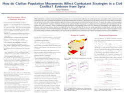 How do Civilian Population Movements Affect Combatant Strategies