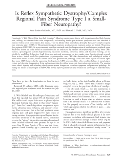 Is reflex sympathetic dystrophy/complex regional pain syndrome