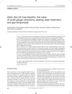 Optic disc pit maculopathy: the value of small