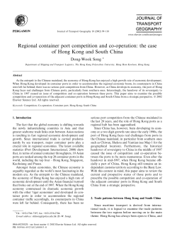Regional container port competition and co