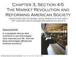 I. The Market Revolution