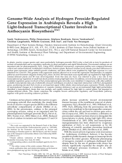 Genome-Wide Analysis of Hydrogen Peroxide