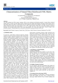 Characterization of Natural Fibers Reinforced CNSL Matrix
