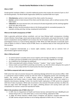 Female Genital Mutilation in the US Factsheet