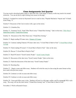 Class Assignments 2nd Quarter