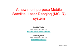 A new multi-purpose Mobile Satellite Laser Ranging (MSLR) system