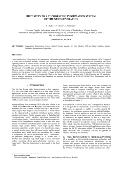 first steps to a topographic information system of the next
