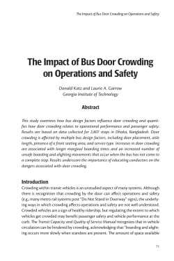 The Impact of Bus Door Crowding on Operations and Safety