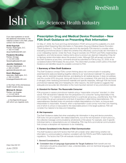 Prescription Drug and Medical Device Promotion