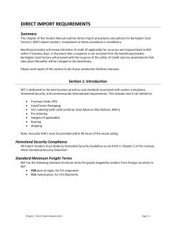 direct import requirements