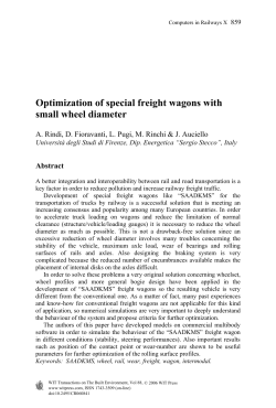 Optimization of special freight wagons with small wheel