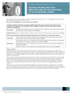 The Role of Diffusion and Perfusion MRI for the Diagnosis of Acute