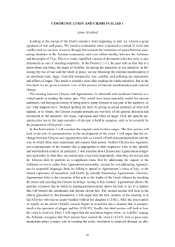 James Stratford, `Communication and Crisis in Iliad 1`