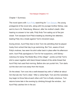 Tom Sawyer notes 1-5