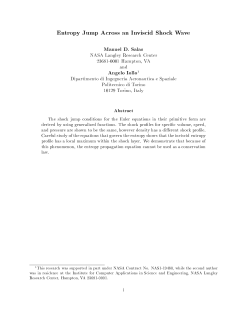 Entropy Jump Across an Inviscid Shock Wave