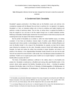 A Condemned Saint: Devadatta