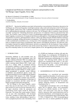 Lateglacial and Holocene evolution of glaciers and